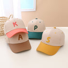 Korean Style Solid Colour Alphabet Series Comfortable Baseball Caps Boys & Girls