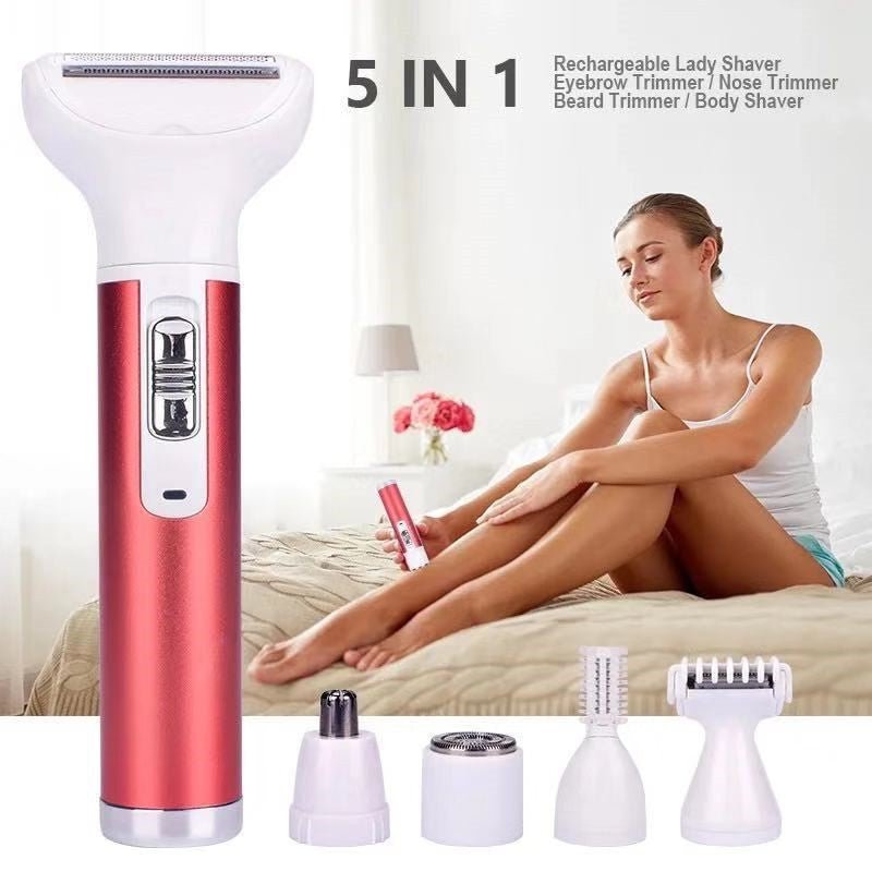 Women's  Five-in-One Private Hair Trimmer Shaver Electric Epilator