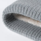 Winter outdoor color-blocked stripes thickened fleece knit versatile hat