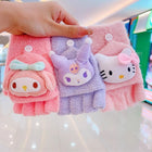 Open Finger Cute Flap Design Hand Gloves for Girls