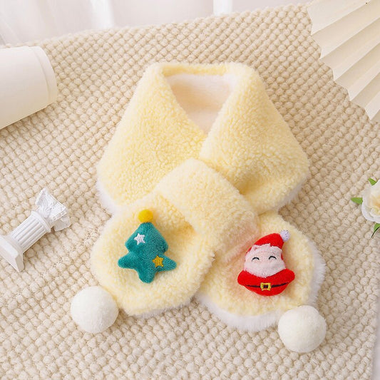 Christmas Cute Santa Claus versatile Children's Warm and Soft Muffler