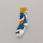 Trendy Long Tube Embroidery Couple Socks