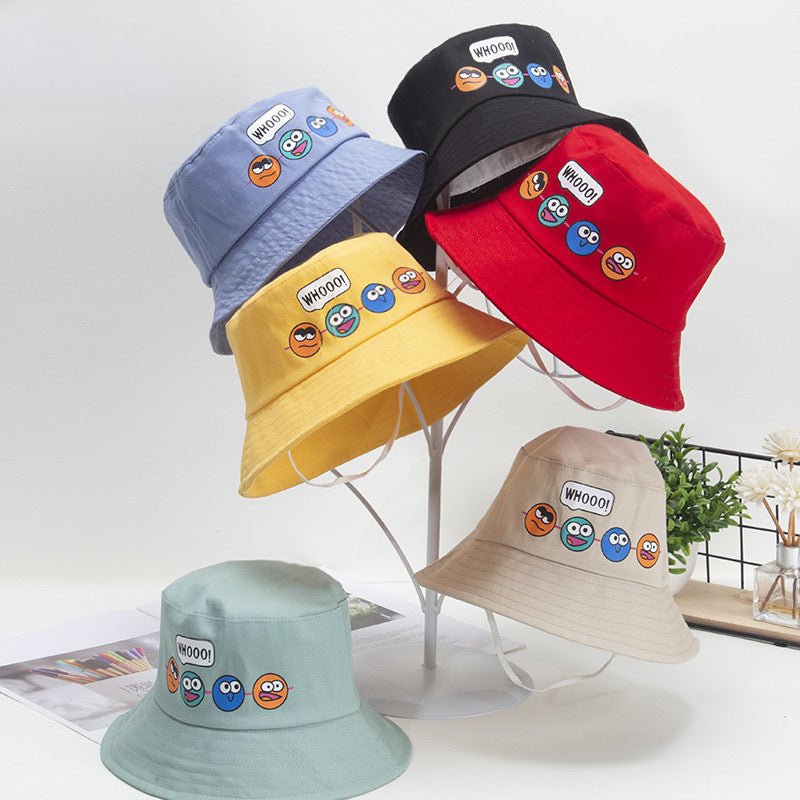 Korean Style Cute Cartoon Printed Bucket Hat for kids