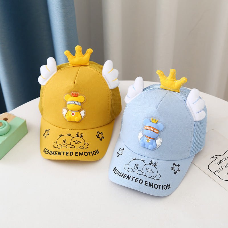 Children's Comfy Summer Cap with Cute Crown Wings