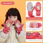 Windproof Thickened Cartoon Painted Luxury Hand gloves for Kids