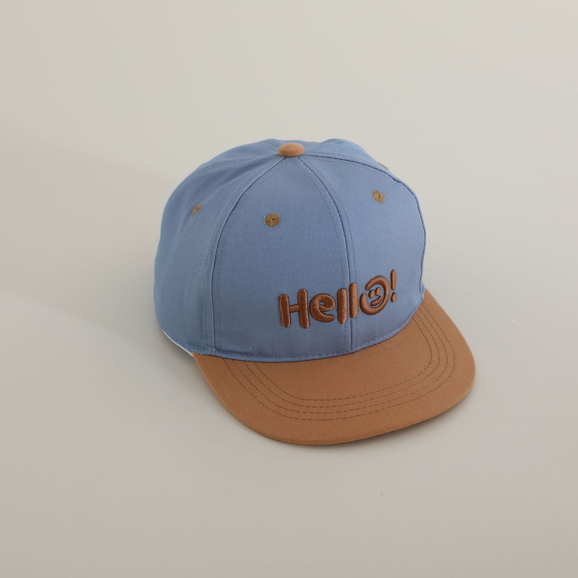 Hip Hop Style Solid Colour Blocked Brimmed Summer Hat for Kids