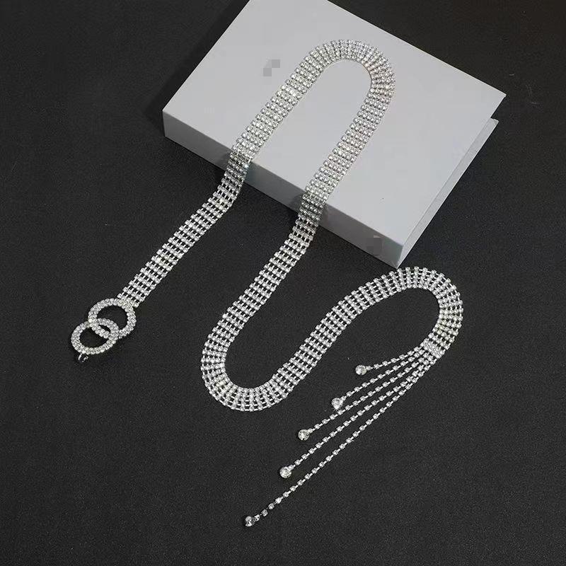 Exclusive Rhinestone Crystal Inlaid Waist Chain Belt for Female