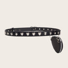 Korean Version Women Punk Belt with Love Shape Wiest Bag