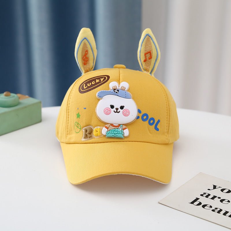 Cute Bunny Ear with Cute Cartoon Baseball Cap for Children