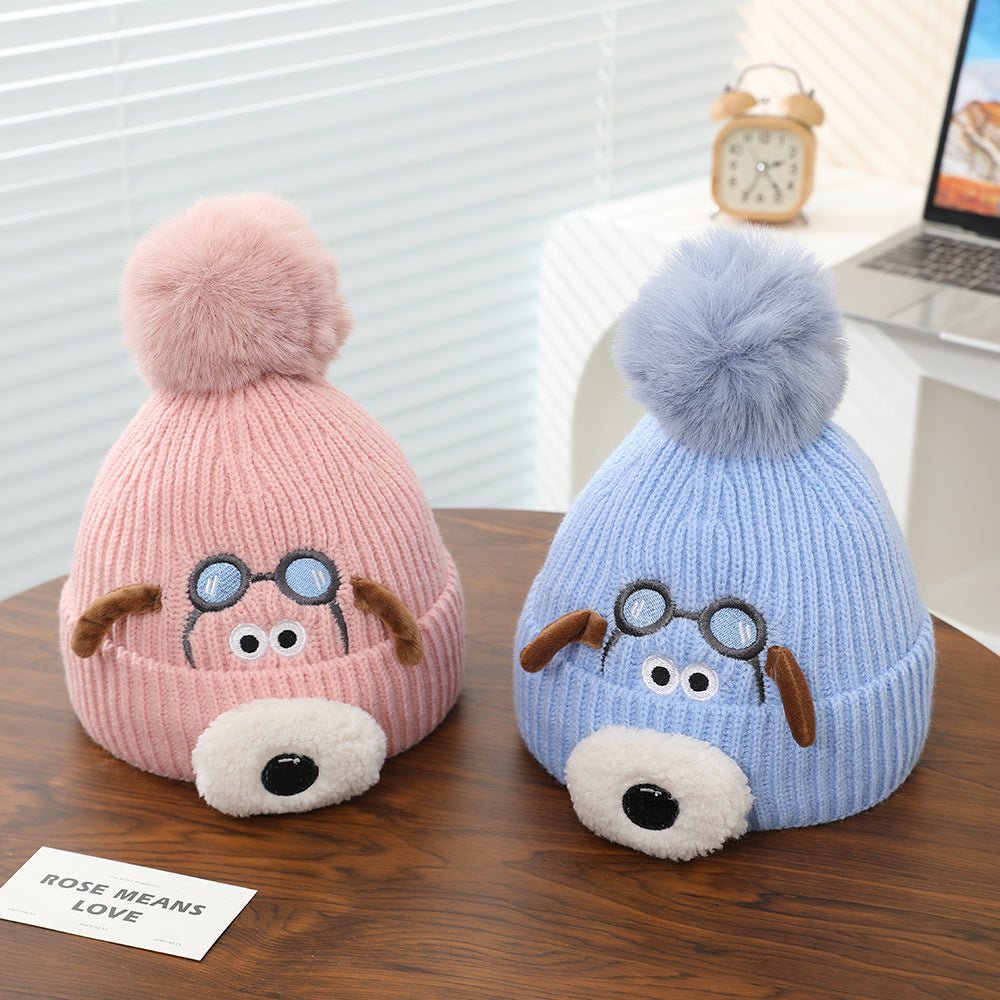 Winter Super Cute Boys and Girls Knitted and Fleece Warm Cap