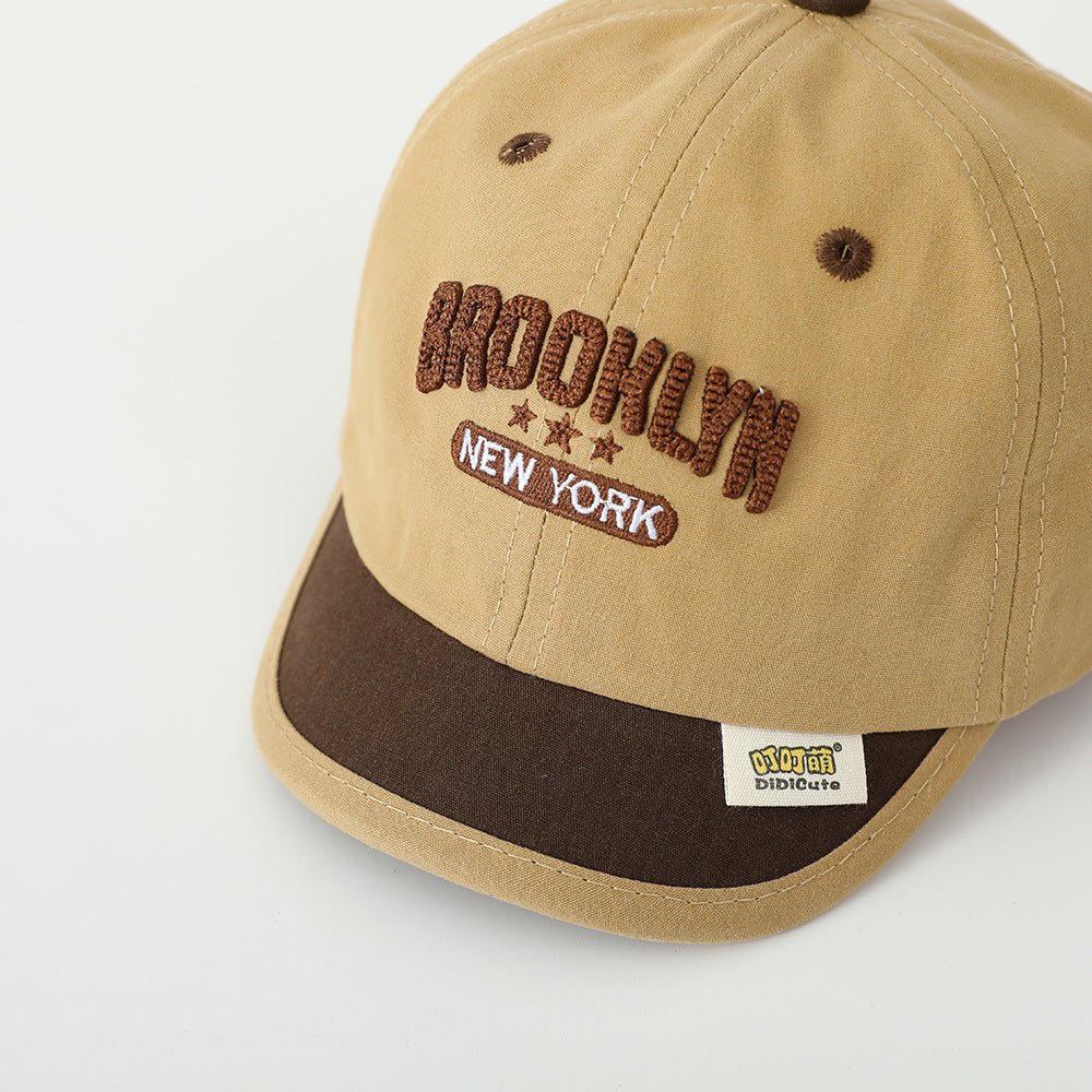 Embroidered Short Brim Stylish Baseball Cap for Children