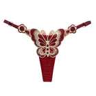 Exclusive Butterfly Embroidery Japanese Style Thong Female Panties