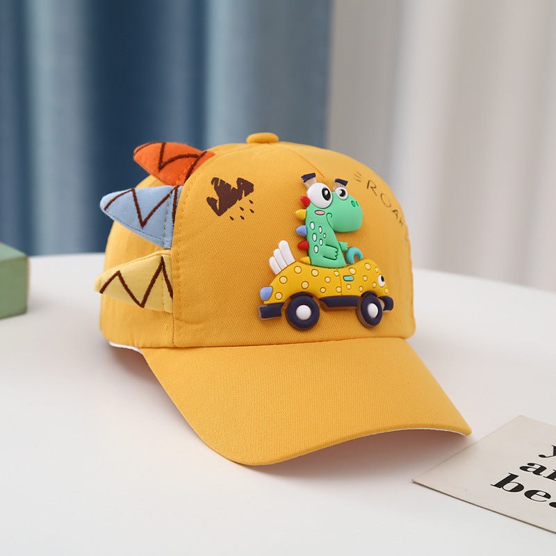 All Seasons Korean Style Dinosaur & Car Baseball Hats for Boy and Girl Babies