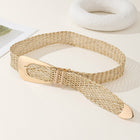 Elegant Weaving Pattern Imitation Metal Fashionable Waist Chain adjustable Belt for Female