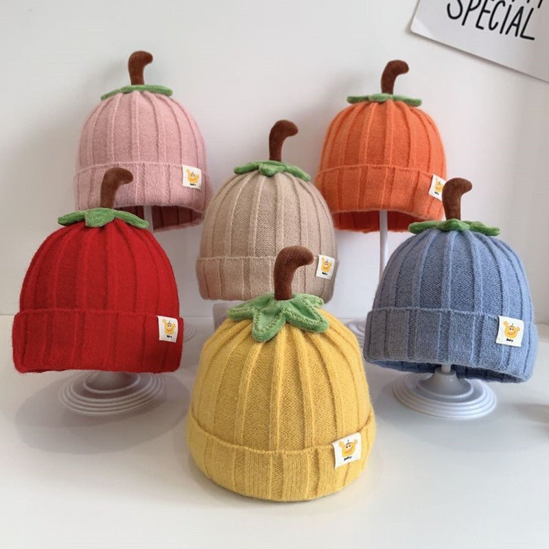 Children's Woolen Pumpkin Shape Knitted 1-5 Years Baby Cap