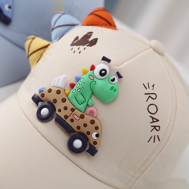 All Seasons Korean Style Dinosaur & Car Baseball Hats for Boy and Girl Babies