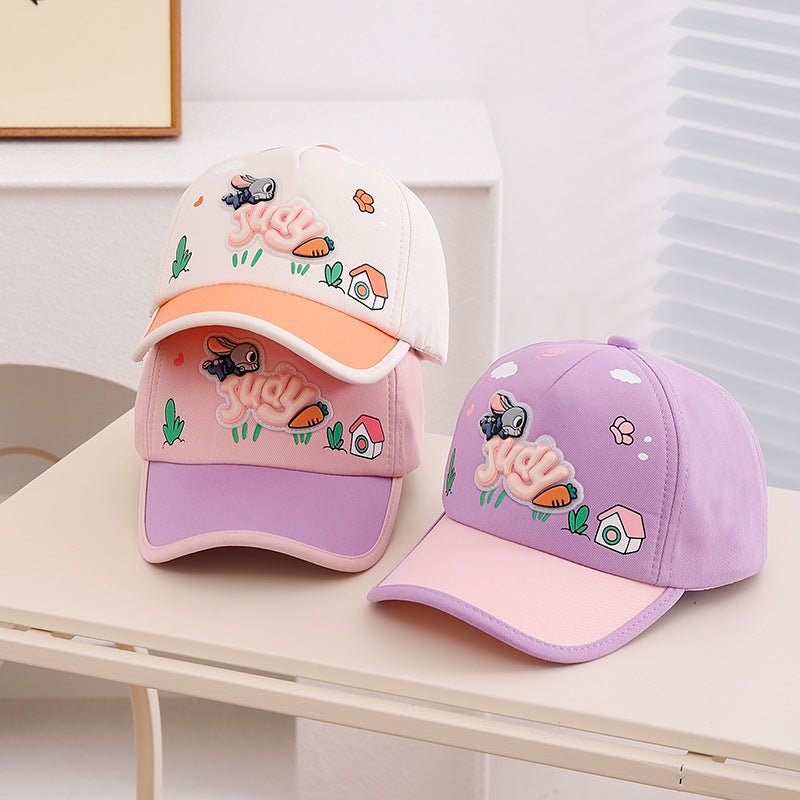 Cute Cartoon Bunny Carrot Baseball Cap For Kids