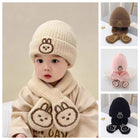 2 in 1 Knitted Winter Baby Cap and Muffler Set