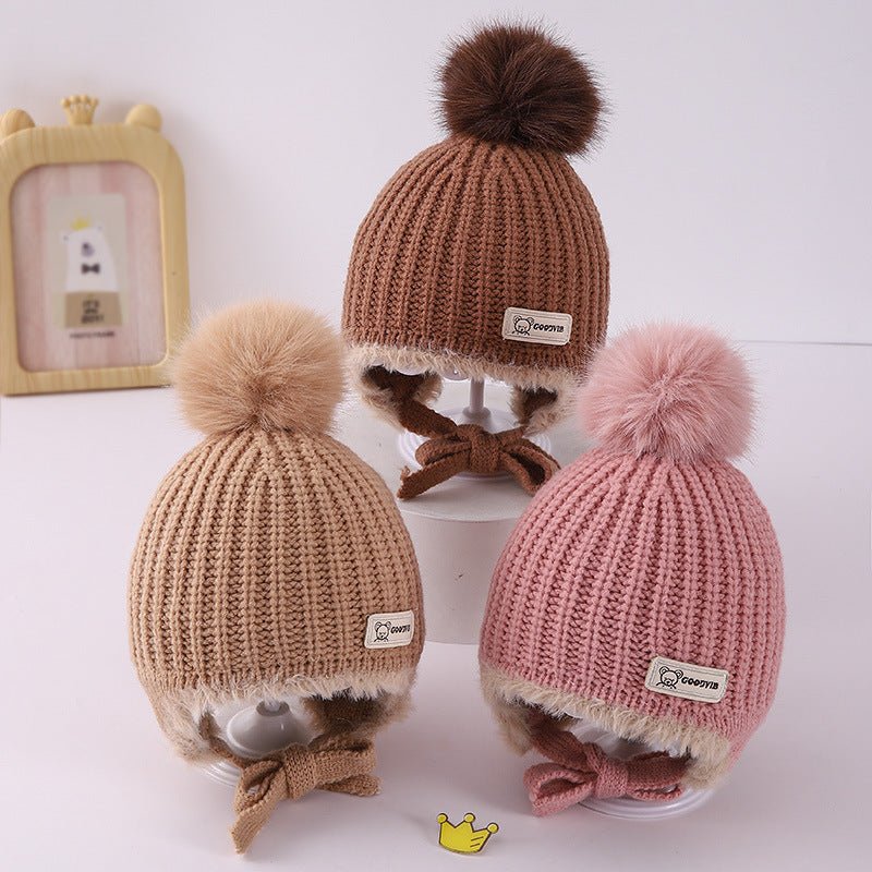 Children's Winter Ear Protection Knitted Beanie Cap