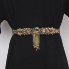 Rhinestone Inlaid Elegant Skirt Decorative Fashionable Waist Belt for Female