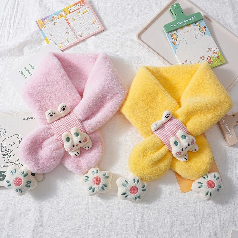 Children's Rabbit Plush Thick and Warm Winter  Muffler