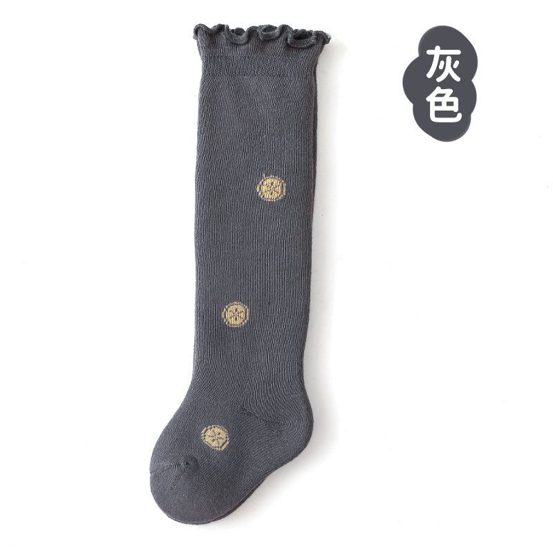 Full Length Reactive Printing Korean Style Thick Warm Children's Socks