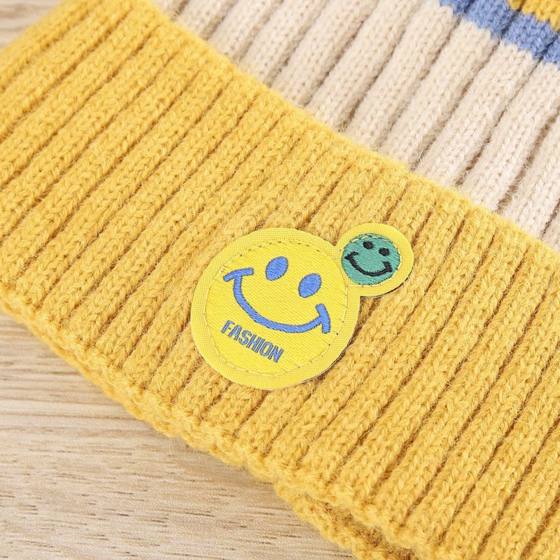 Korean Style Smiley Cute Furrball Winter Beanie Hat