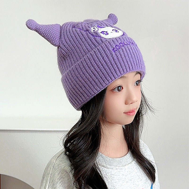 Girl's High Quality Cute Carton Knitted Winter Cap