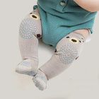 2 in 1 Socks With knee pads Children's indoor non-slip Winter Socks