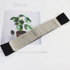 Decorative Fashionable Fish Scale Pattern Women's Metallic Adjustable Belt