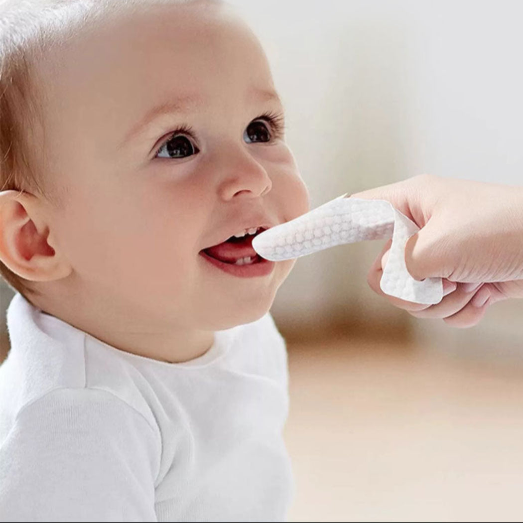 Finger Shaped Gauze Cotton Antibacterial Baby Mouth Cleaner