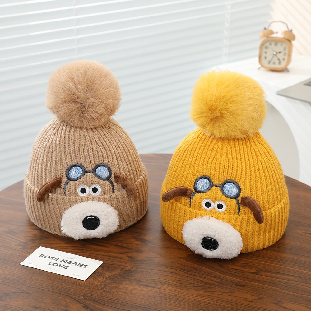 Winter Super Cute Boys and Girls Knitted and Fleece Warm Cap