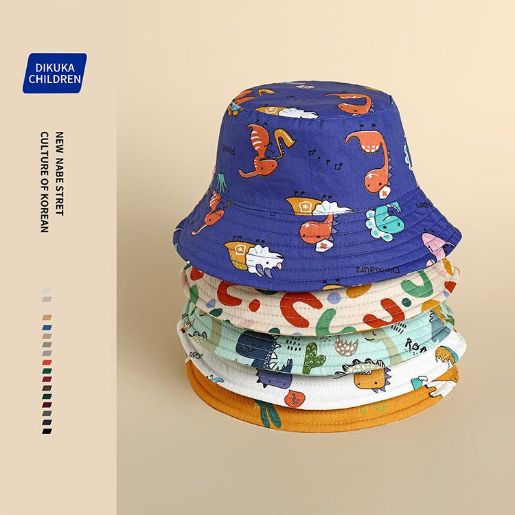 Multi Cartoon Printed Breathable Bucket Hat For Kids