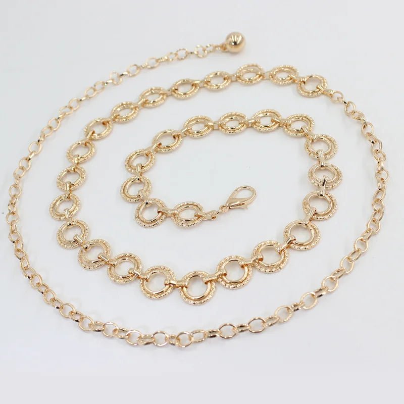 High Quality Ring Metal Waist Chain Korean Version Women's Belt