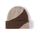 Winter Outdoor Warm Thickened Color-Blocked Wool Knit Beanie