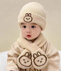 2 in 1 Knitted Winter Baby Cap and Muffler Set