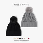 Winter warm thickened jacquard beanie knotted hat