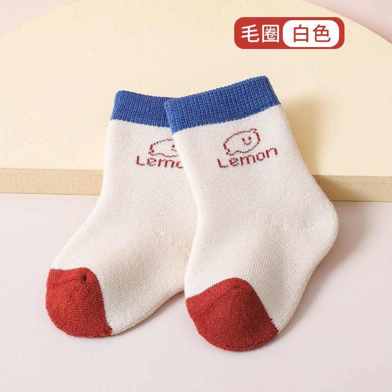 Cute Design Korean Version Thick Terry Soft and Warm Baby Socks