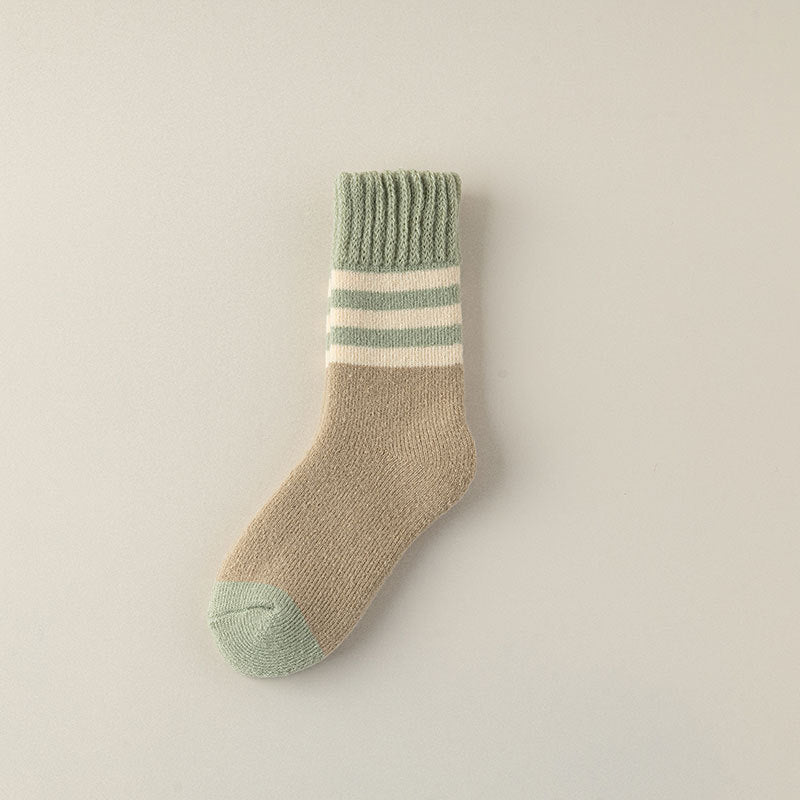 Winter women's mid-rise casual  thickened terry socks