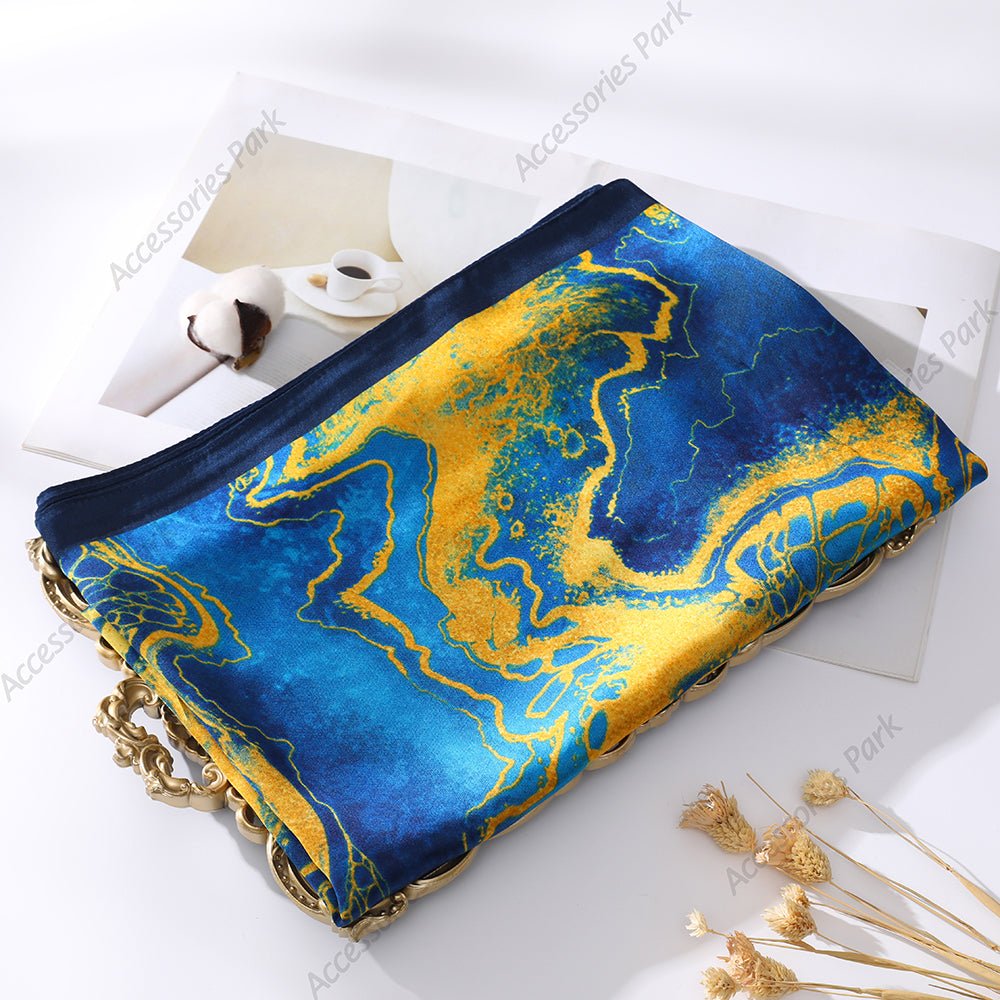 Autumn and Winter Long Stylish Satin Silk Scarf