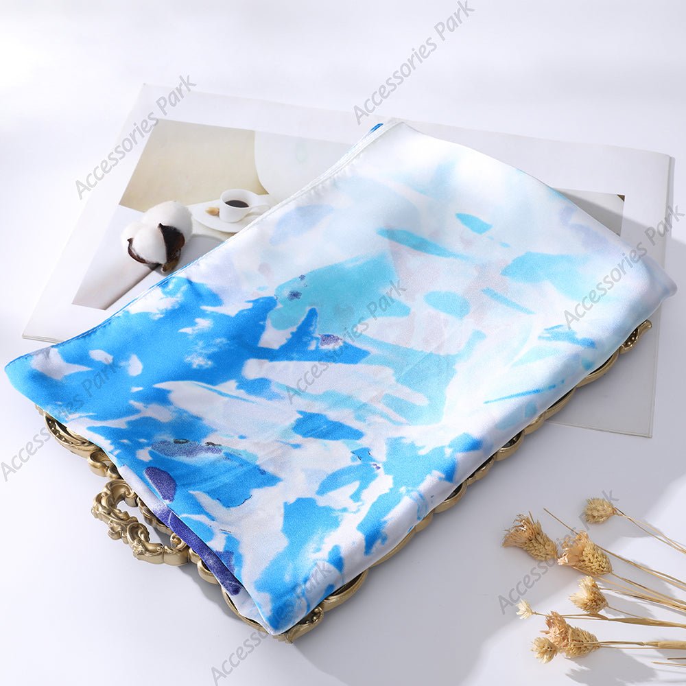 Multicolor Printed Summer Friendly High-Quality Satin Silk Scarf