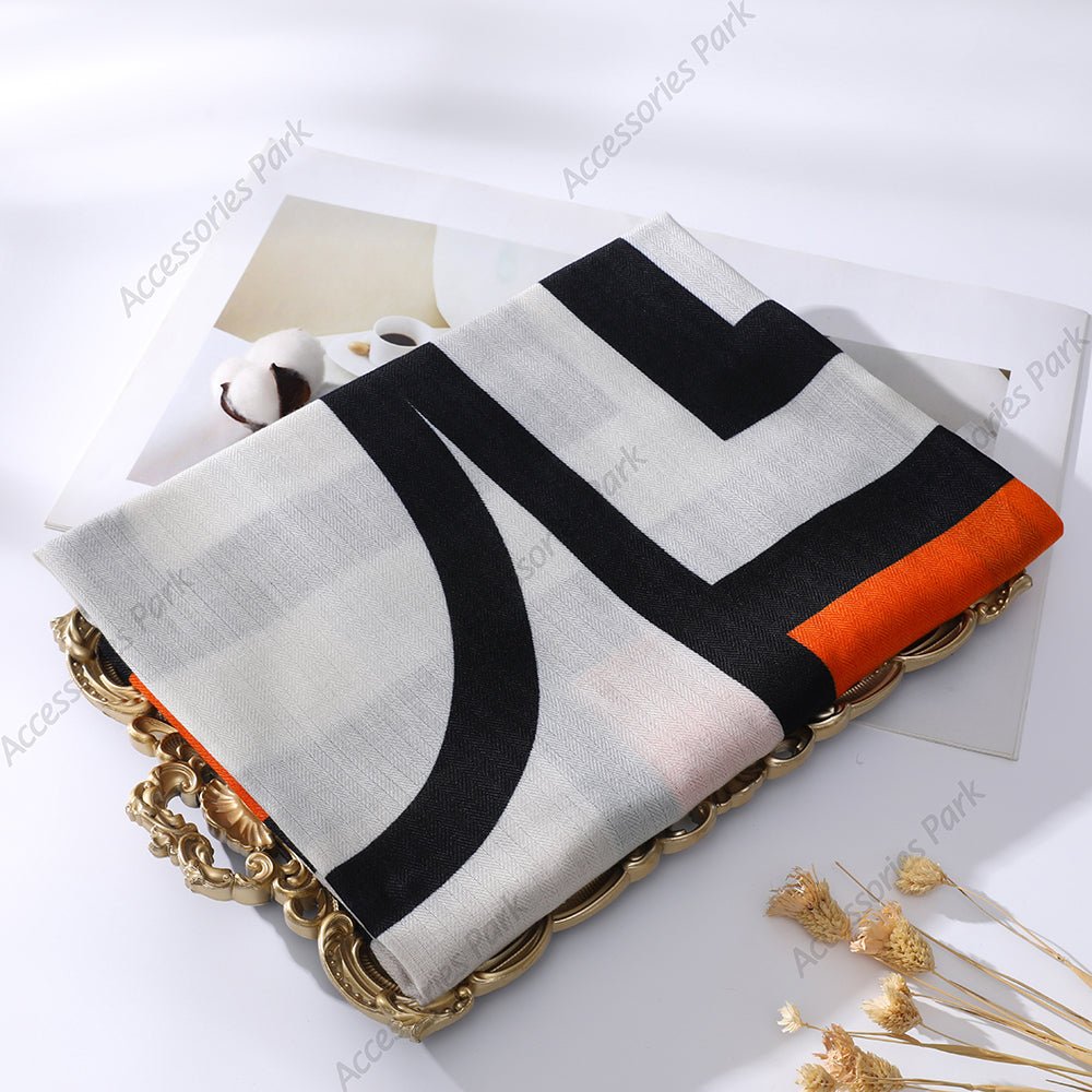 Color Block Pattern Premium Quality Viscose Long Scarf