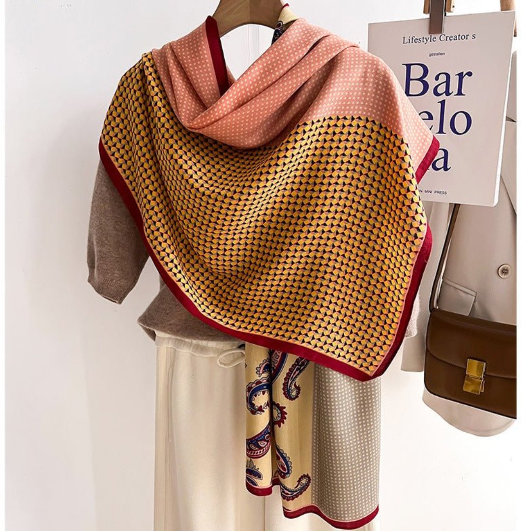 Geometric Pattern Women's Luxury Viscose Scarf