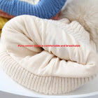 Children's Cold protection Knitted Benny Cap and Muffler Two-Piece Set