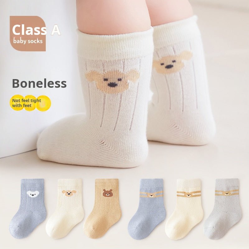 3 Pieces Set Warm Cute Cartoon Printed High Quality Children's Socks