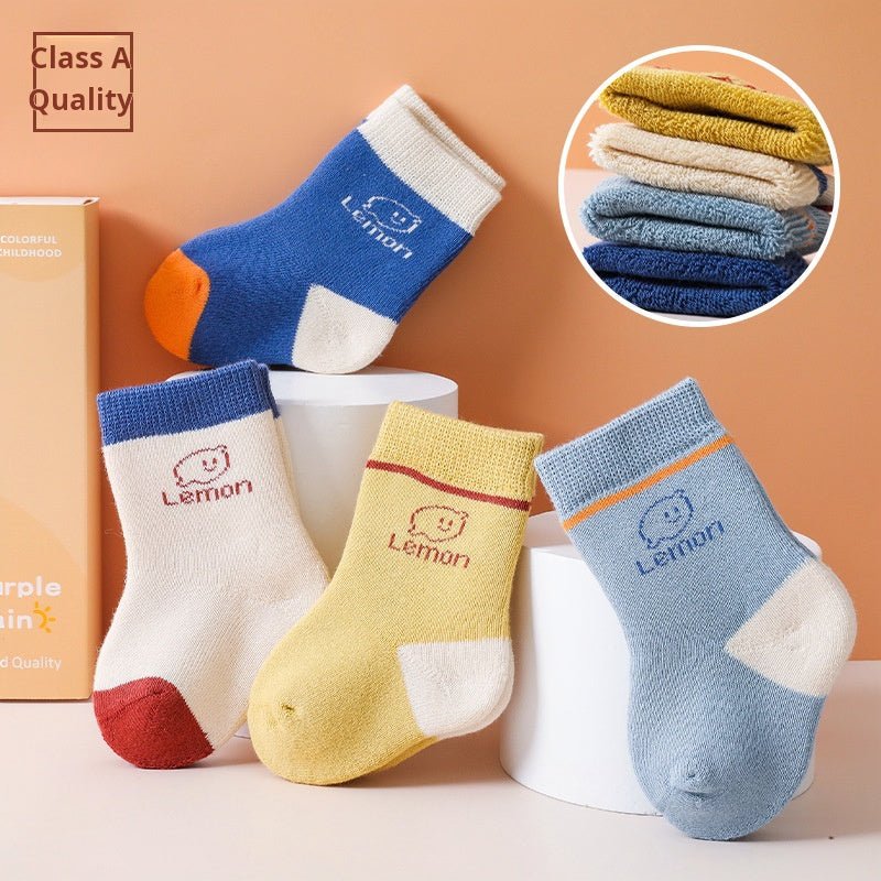 Cute Design Korean Version Thick Terry Soft and Warm Baby Socks