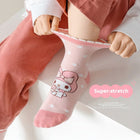 Melody Style Sweat-Absorbing and Breathable Cotton Socks for Girls