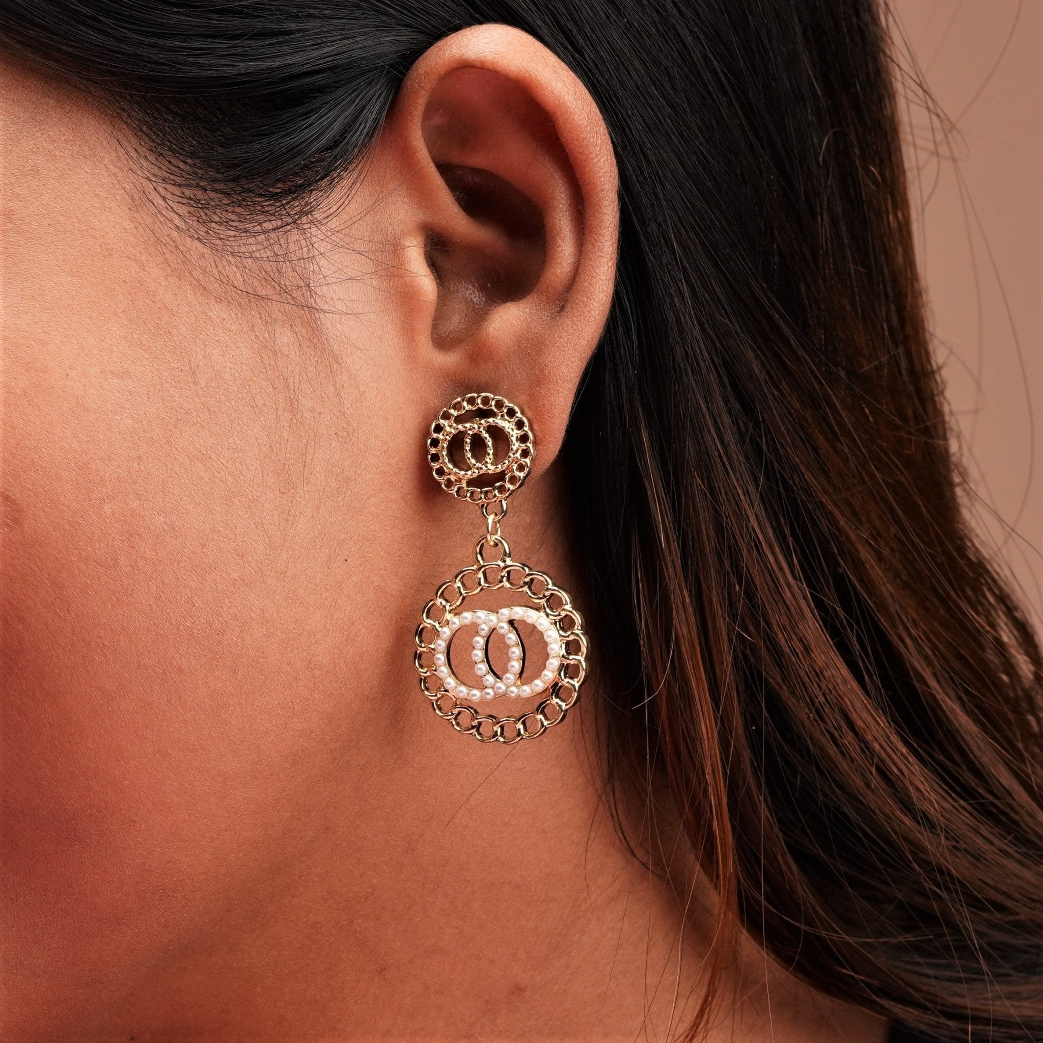 Buy Gold Plated Handcrafted Circular Shape Earrings by Neeta Boochra Online  at Aza Fashions.